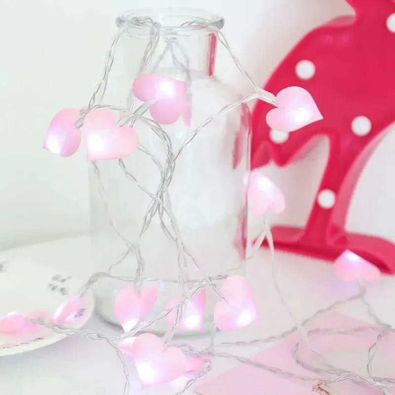 10/20 Led Cotton Love Heart LED Fairy Lights