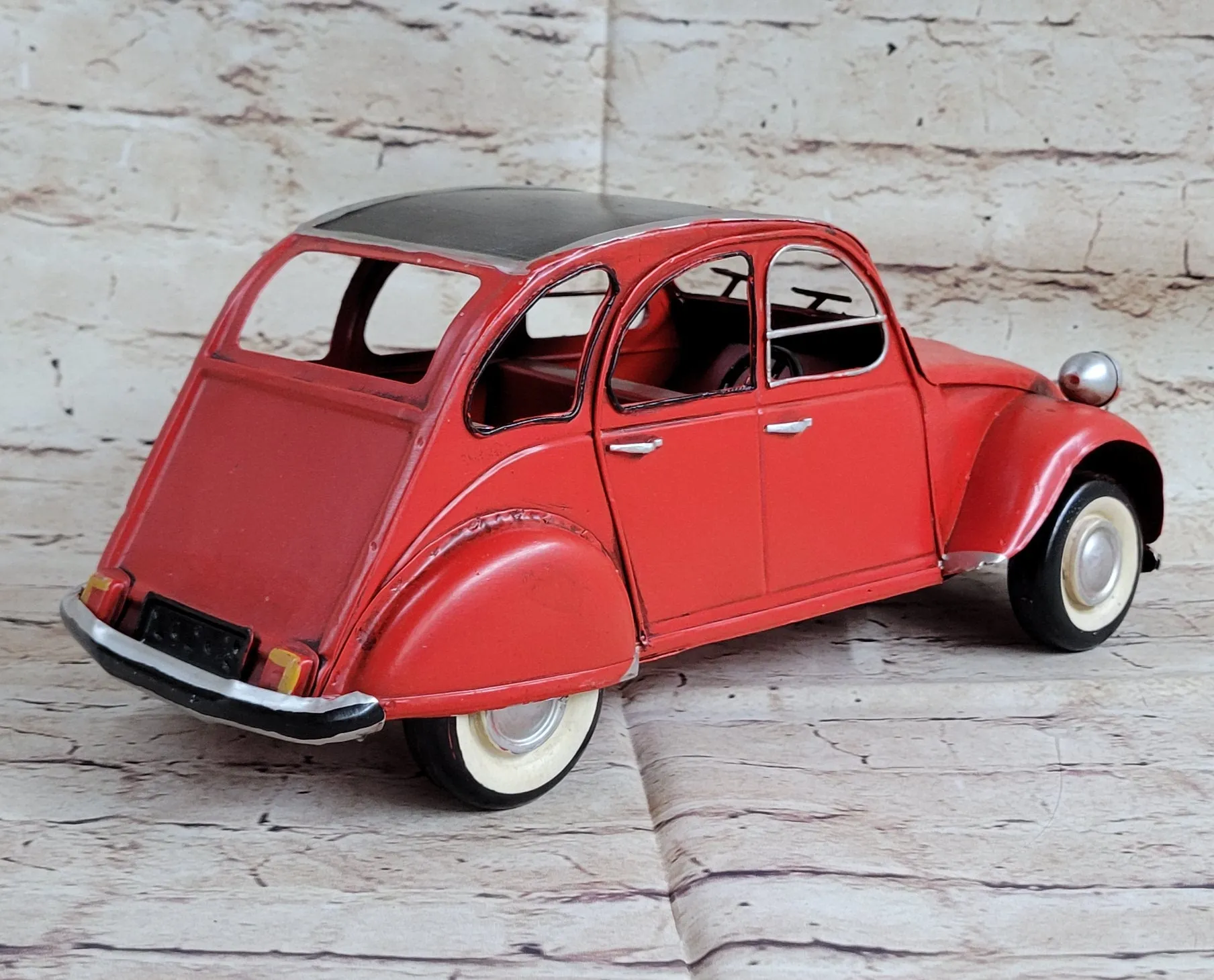 1950 CITROEN 2cv Red 1/12 Diecast Model Car by European Bronze Finery