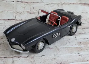 1957 BMW 507 Black Metallic with Red Interior 1/12 Diecast Model Car Office Decor