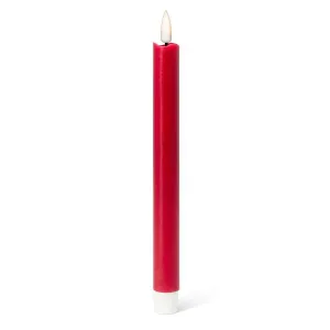 1" X 9.5" Taper Flameless Candle: Red