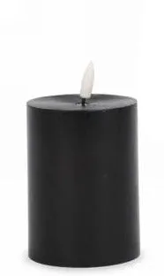 3" X 4" Pillar Flameless Candle: Black