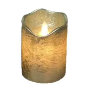 3" X 4" Pillar Flameless Candle: Gold