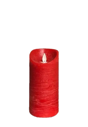 3" X 6" Pillar Flameless Candle: Red