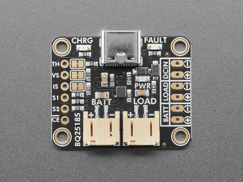 Adafruit bq25185 USB / DC / Solar Lithium Ion/Polymer charger