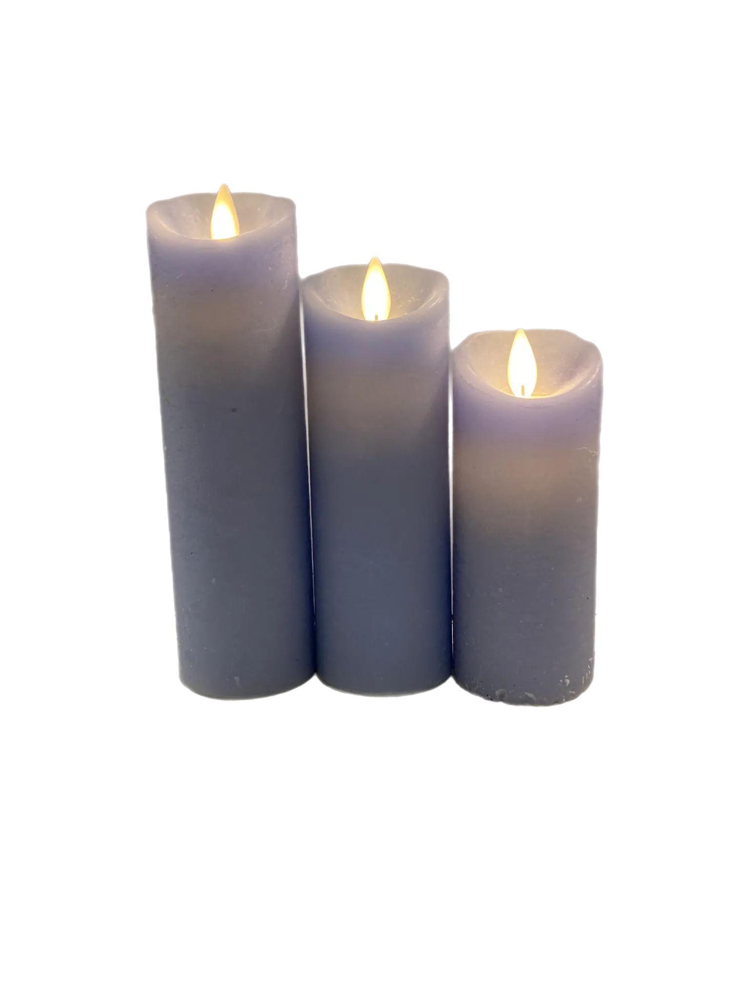 Assorted Slim Pillar Flameless Candle: Lavender, INDIVIDUALLY SOLD