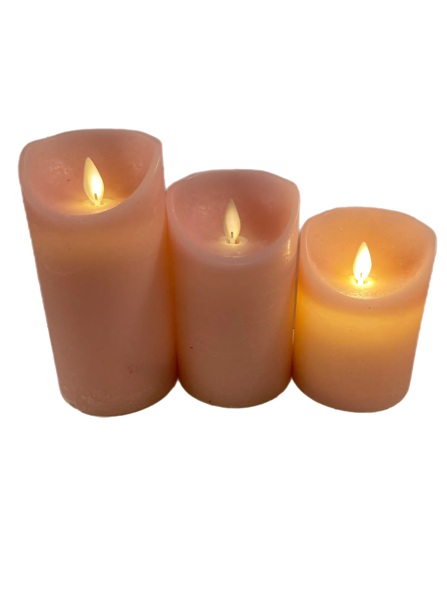 Assorted Wide Pillar Flameless Candle: Pink, INDIVIDUALLY SOLD