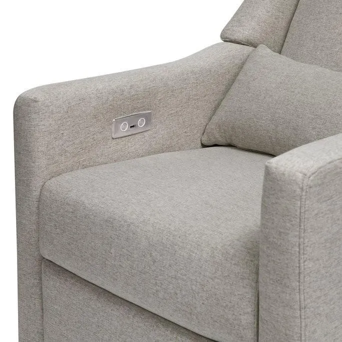 Babyletto - Kiwi Electronic Glider   Recliner - Grey Eco-Weave Performance Fabric