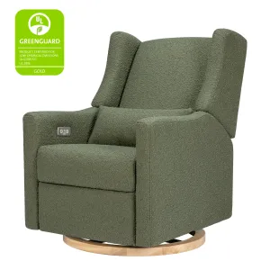 Babyletto - Kiwi Electronic Glider   Recliner - Luxe Olive Boucle with Light Wood Base