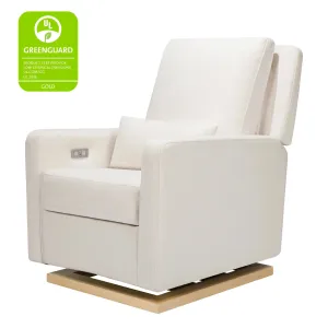 Babyletto - Sigi Electronic Glider   Recliner - Cream Eco-Weave Performance Fabric