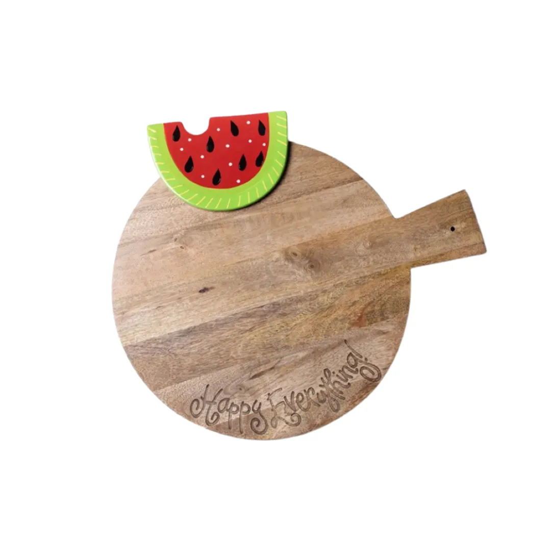 Big Wooden Serving Board by Happy Everything!