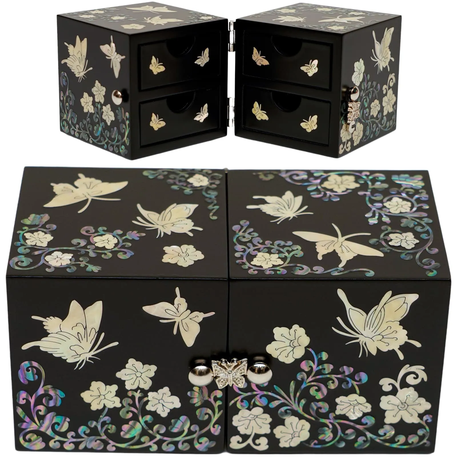 Butterfly Cube Jewelry Box