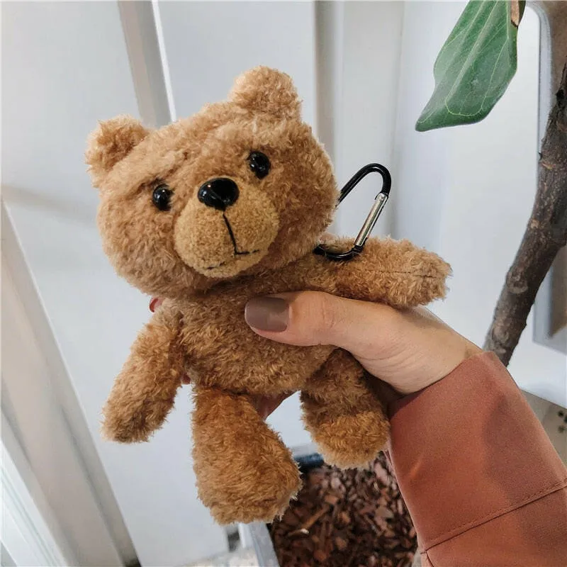 Cartoon Plush Teddy Bear Protector For Airpods 1/2 3 Pro Plush Bear Protector Wireless Bluetooth Headset Storage Box