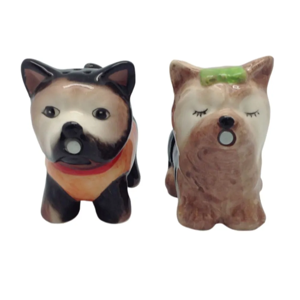 Ceramic Salt & Pepper sets Magnetic Dogs