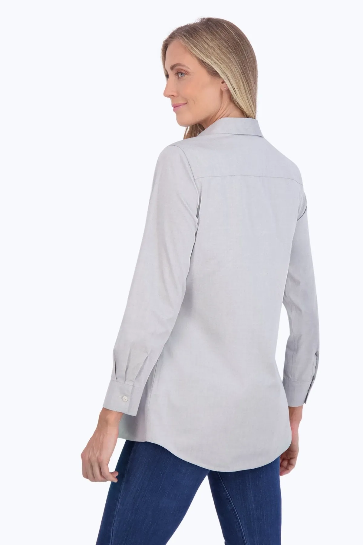 Cici Pinpoint No Iron Long Sleeve Tunic