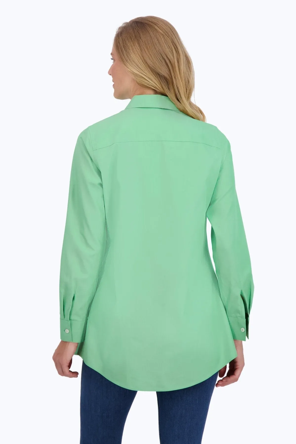 Cici Pinpoint No Iron Long Sleeve Tunic