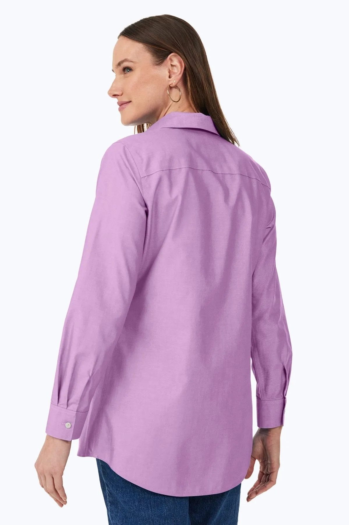 Cici Pinpoint No Iron Long Sleeve Tunic