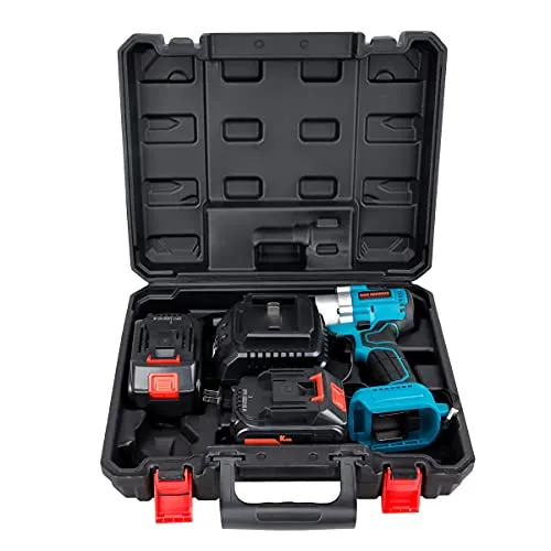 Cordless Rivet Gun, Portable 18V Lithium-ion Electric Automatic Brushless Blind Riveter Tool Kit for 1/8", 5/32", 3/16" Rivets with 2 Pack 5.0Ah Battery