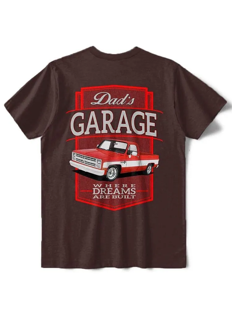 Dad's Garage Red Car T-Shirt