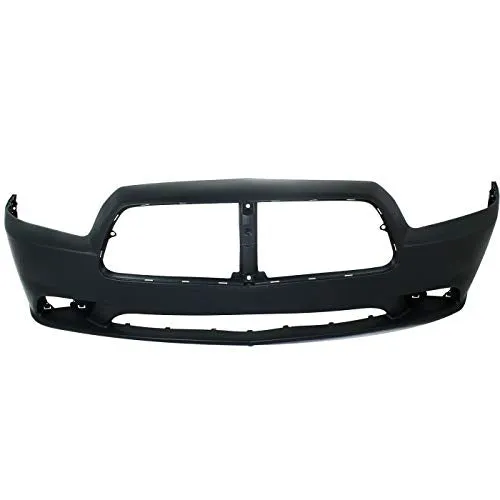 Front Plastic Bumper Cover Fascia for 2011-2014 Dodge Charger Pursuit R/T SE SXT Sedan 11-14. New, Primed and Ready for Paint. with Fog Light Holes. CH1000992 68092596AA 2012 2013