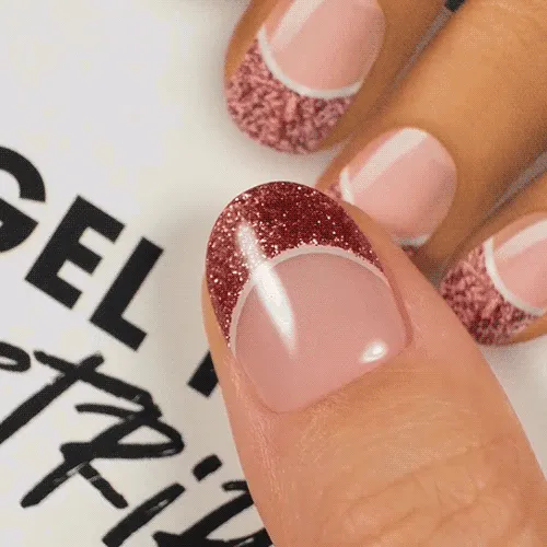 Gel Nail Strip ★ Champagne Tips