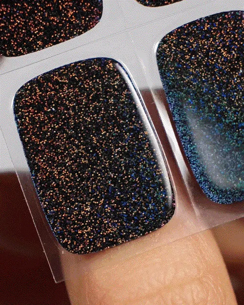 Gel Nail Strip ★ Magic Cocoa ★ Holographic Glitter