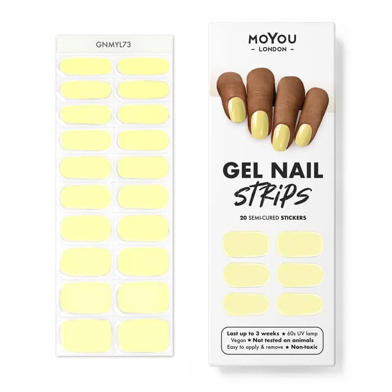 Gel Nail Strip ★ Yellow Macaroon