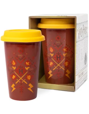 Harry Potter Hogwarts Aztec Jumper Ceramic Thermal Travel Mug