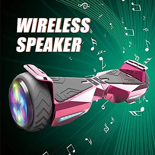 HOVERSTAR Hoverboard Certified HS2.01 Bluetooth Flash Wheel with LED Light Self Balancing Wheel Electric Scooter (Pink)