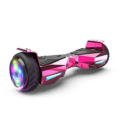 HOVERSTAR Hoverboard Certified HS2.01 Bluetooth Flash Wheel with LED Light Self Balancing Wheel Electric Scooter (Pink)