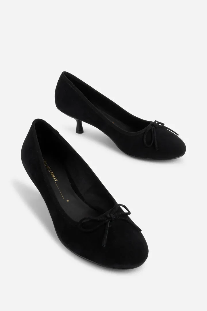 INTENTIONALLY BLANK BINA SUEDE KITTEN HEELS