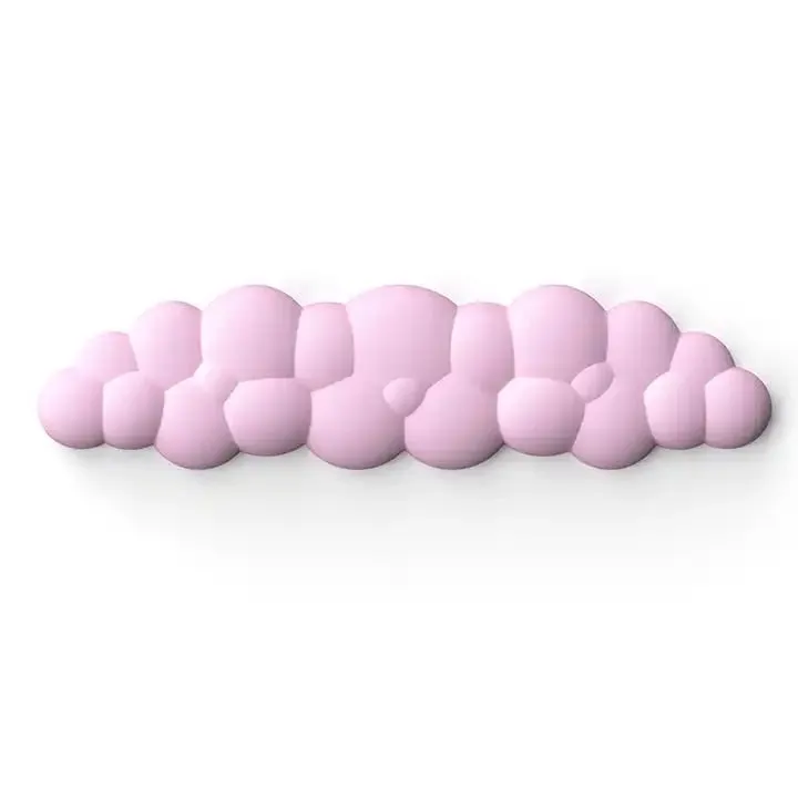 Kawaii Pastel White Cloud Keyboard Desktop Wrist Support Rest / Mouse Pad