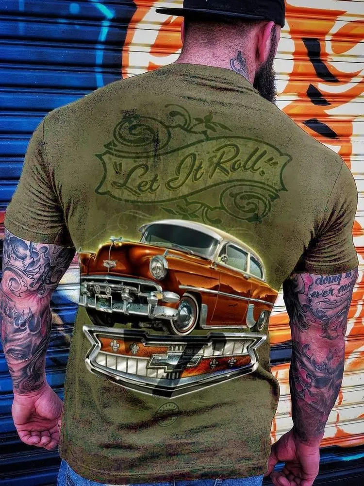 Let It Roll Muscle Car T-Shirt