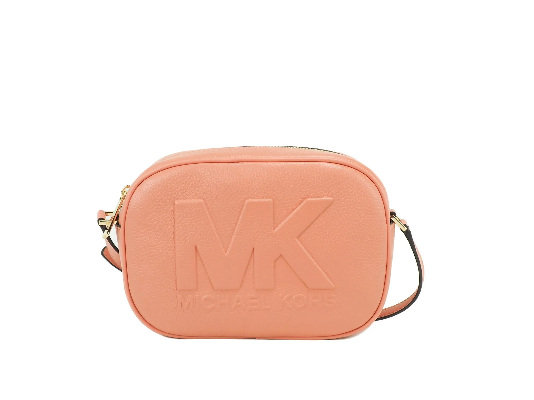 Michael Kors Jet Set Travel Medium Oval Camera Crossbody Bag (Sherbert)