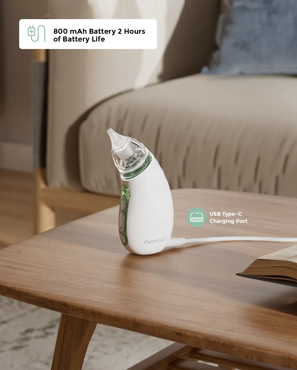 Momcozy Baby Nasal Aspirator- Long Battery Life