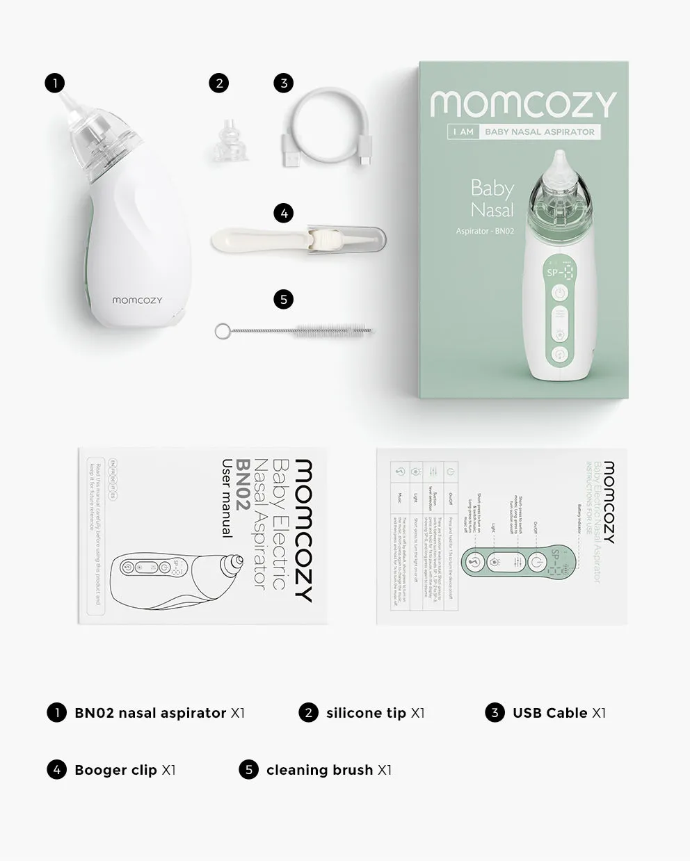 Momcozy Baby Nasal Aspirator- Long Battery Life