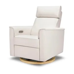 Monogram by Namesake - Willa Power Recliner w/ Adjustable Headrest - Cream Eco-Weave Performance Fabric