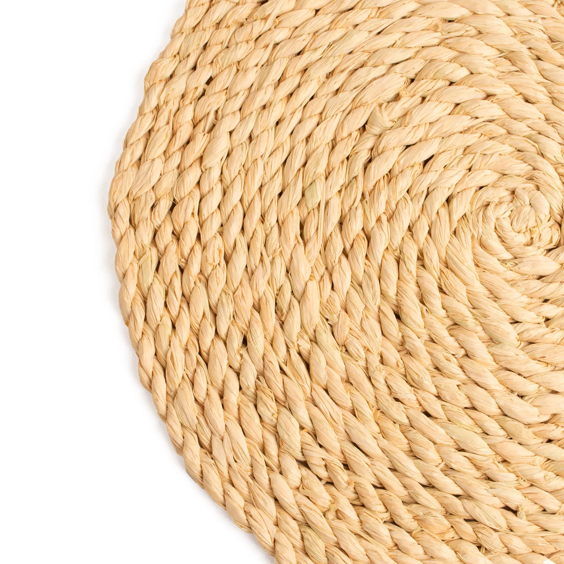 Natural Raffia Woven Placemats - 6 Pieces