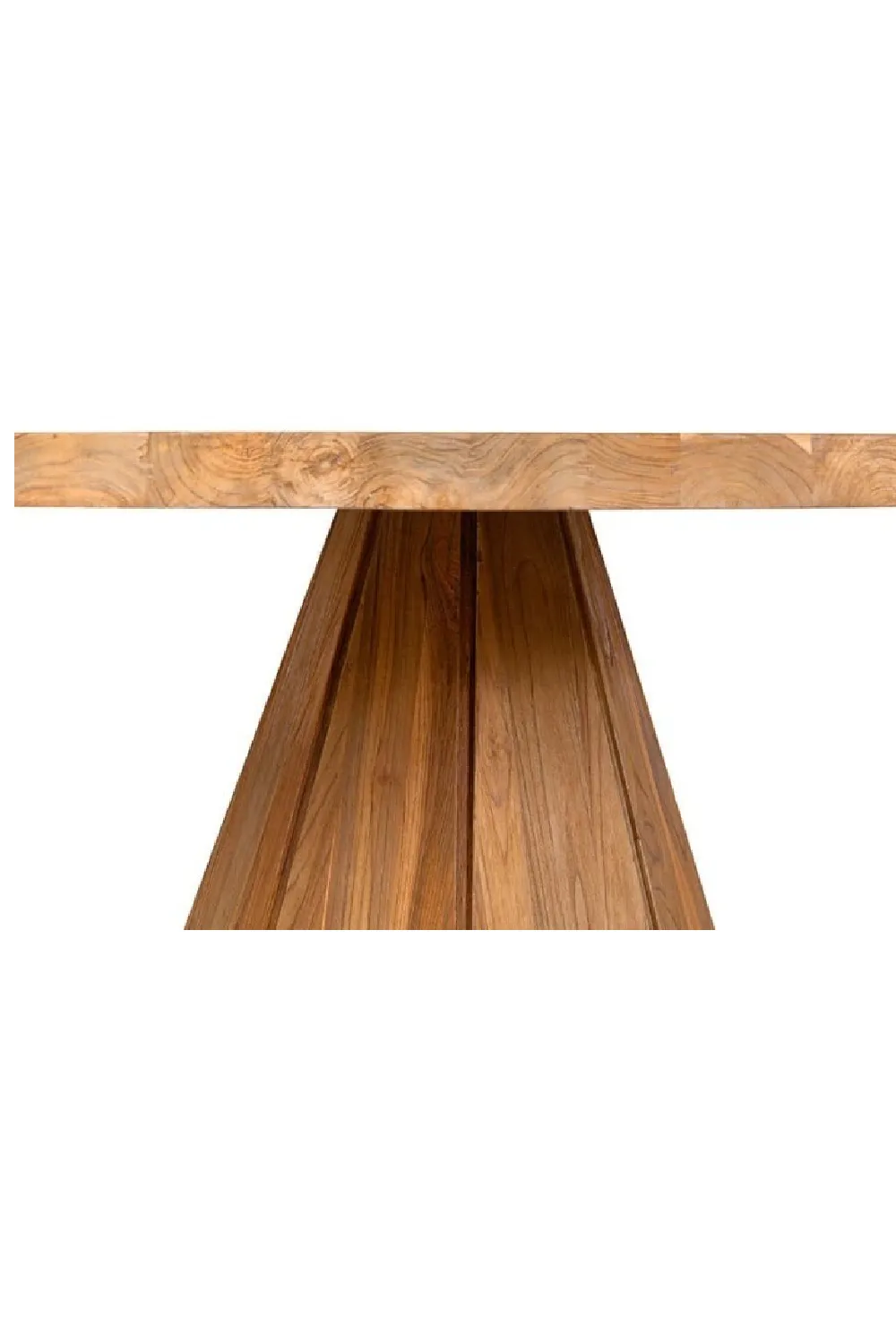 Natural Round Teak Dining Table L | Dareels Jati