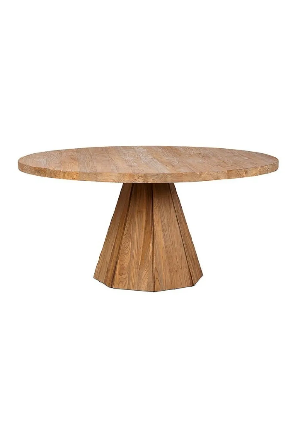 Natural Round Teak Dining Table L | Dareels Jati