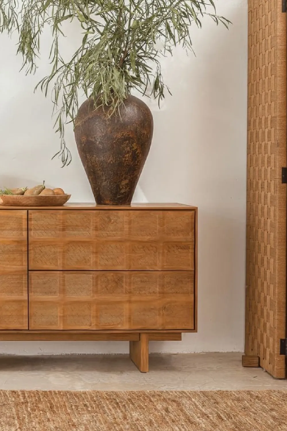 Natural Teak Wood Sideboard | Dareels Rijal