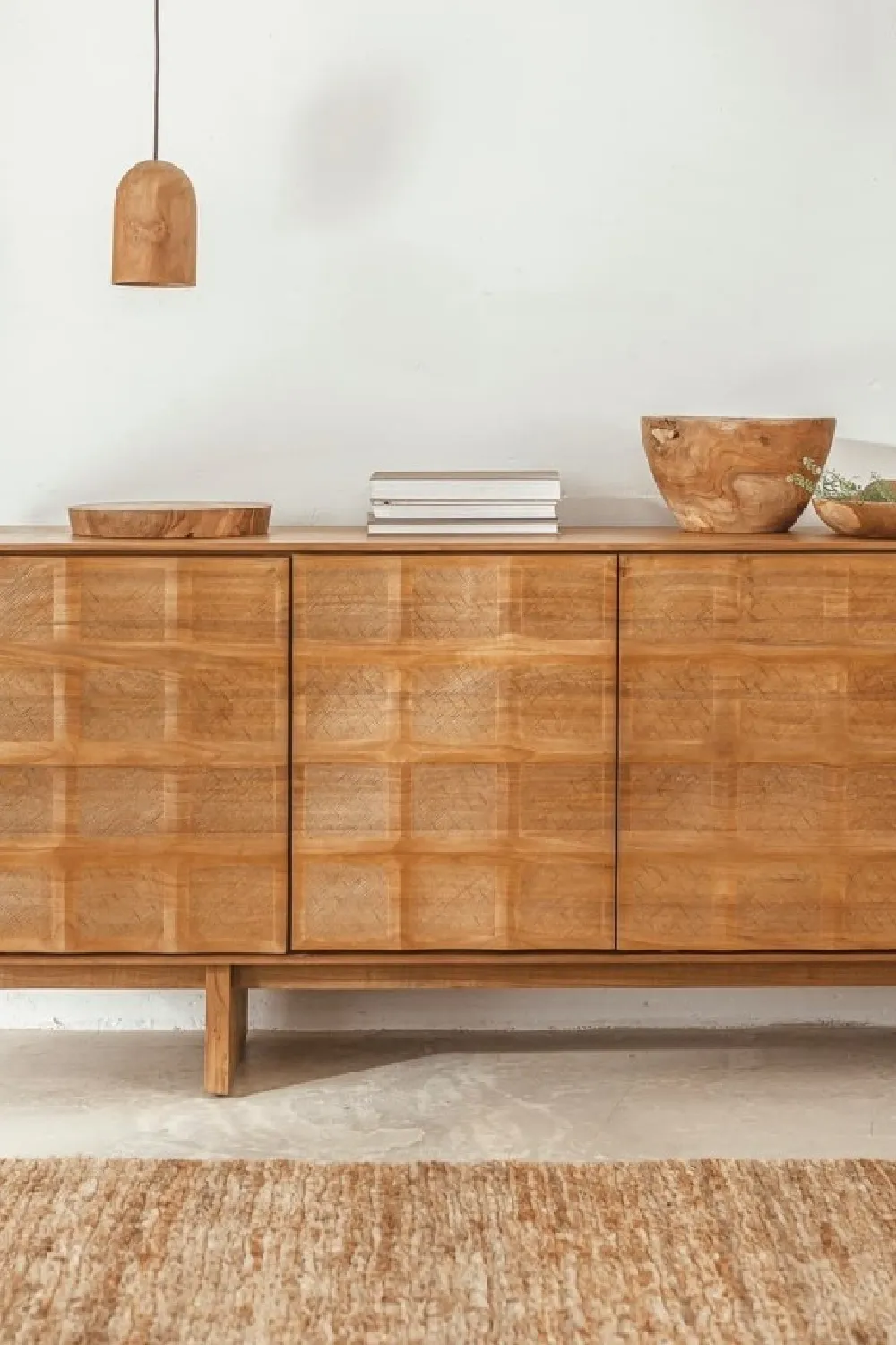 Natural Teak Wood Sideboard | Dareels Rijal