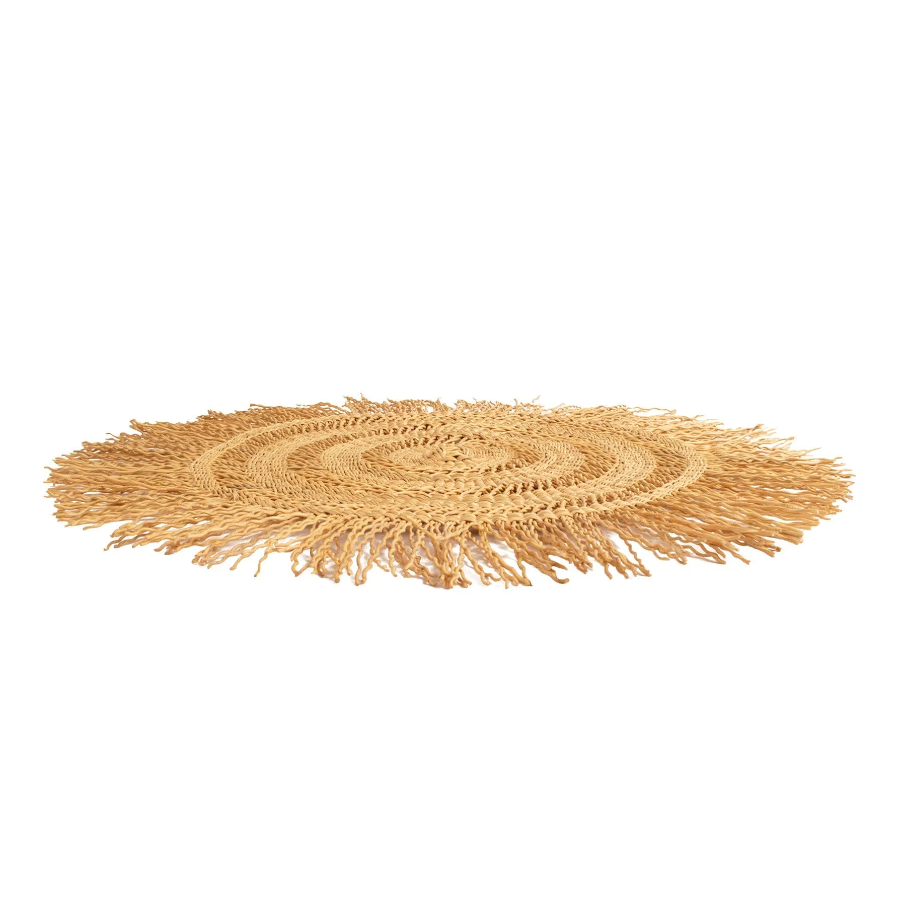 Neutral Placemats - 18" Laced Fringe, Set of 2