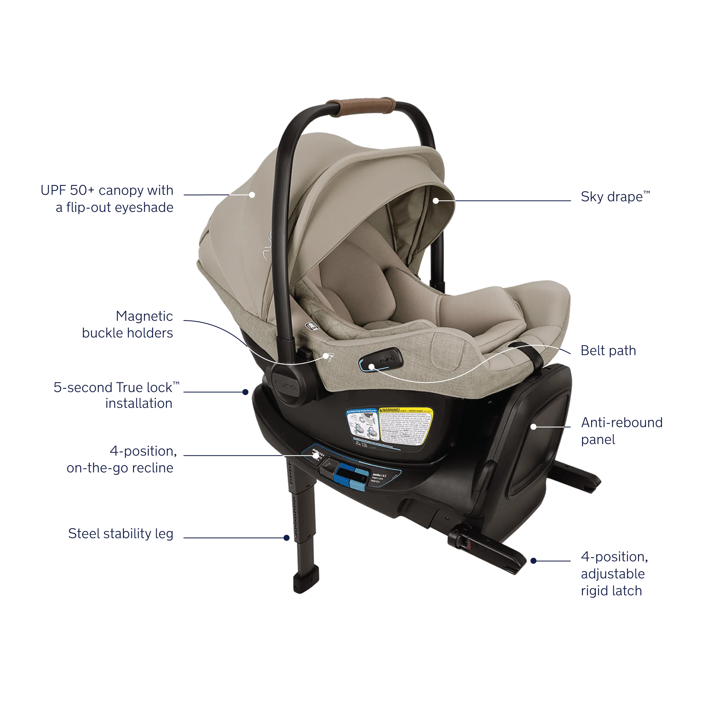 Nuna - Pipa Aire RX Infant Car Seat   Pipa RELX Base - Hazelwood