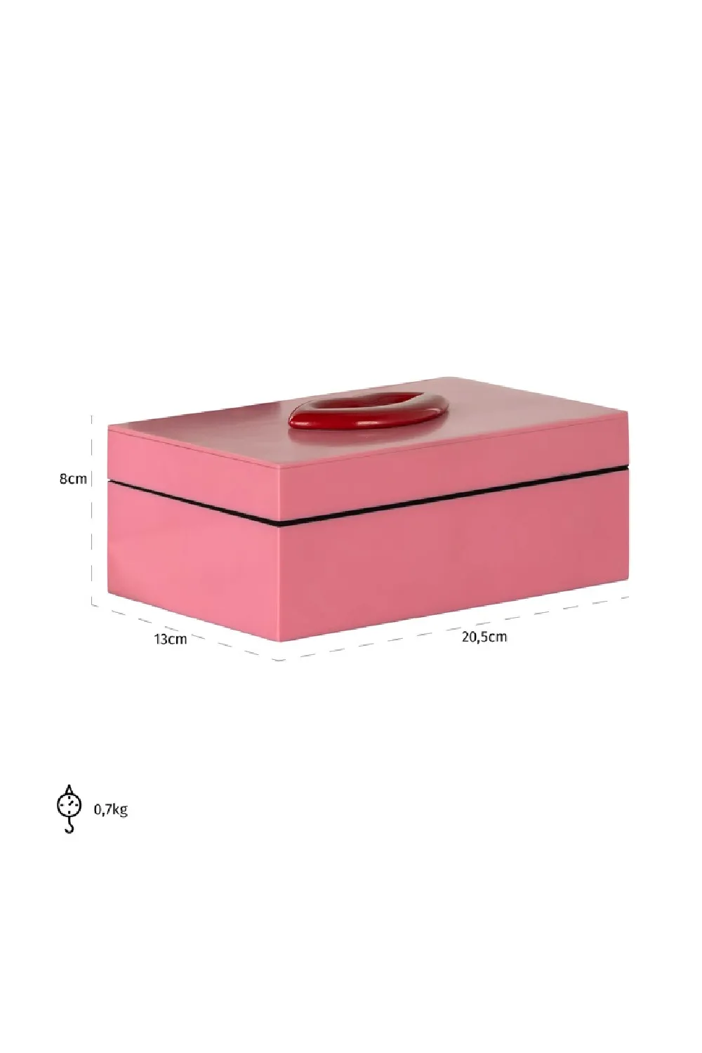 Pink Decorative Jewelry Box | OROA Charis