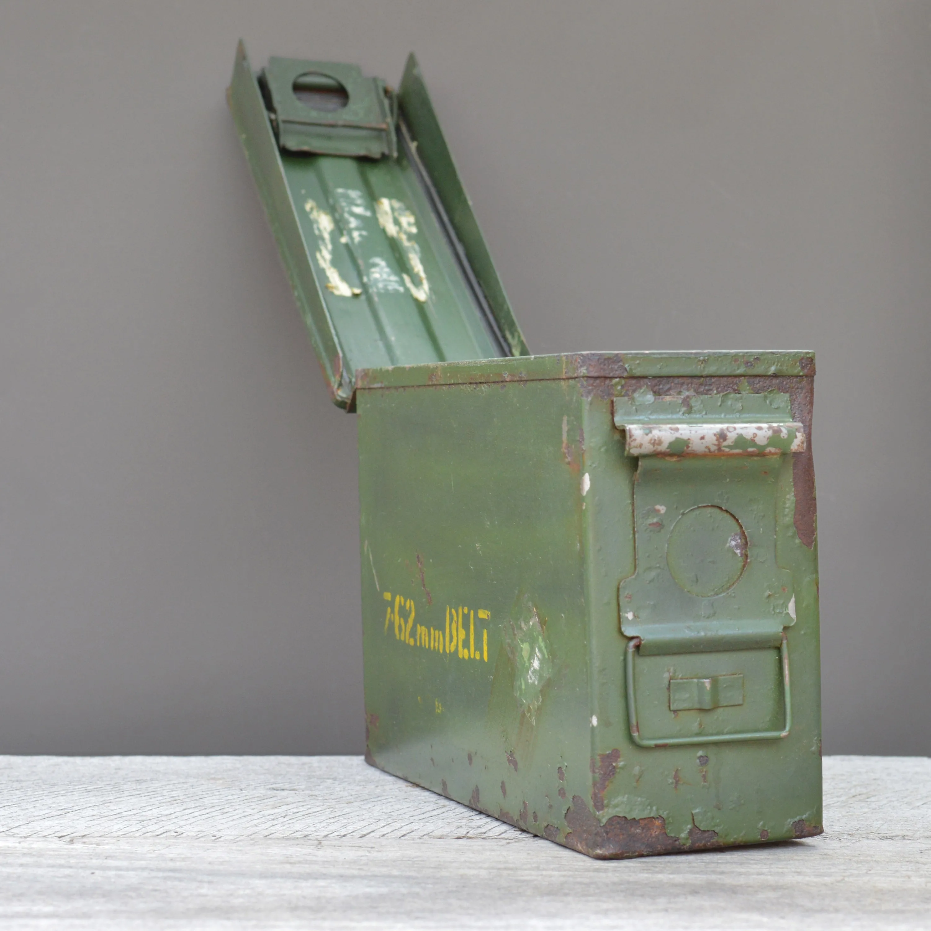 Vintage Army Green Ammunition Box